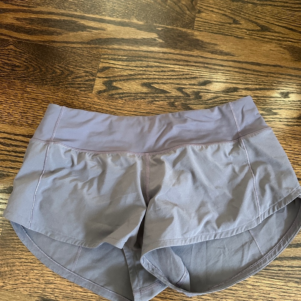 Lululemon Speed Up Low-Rise Lined Short 2.5" PURPLE/GRAY